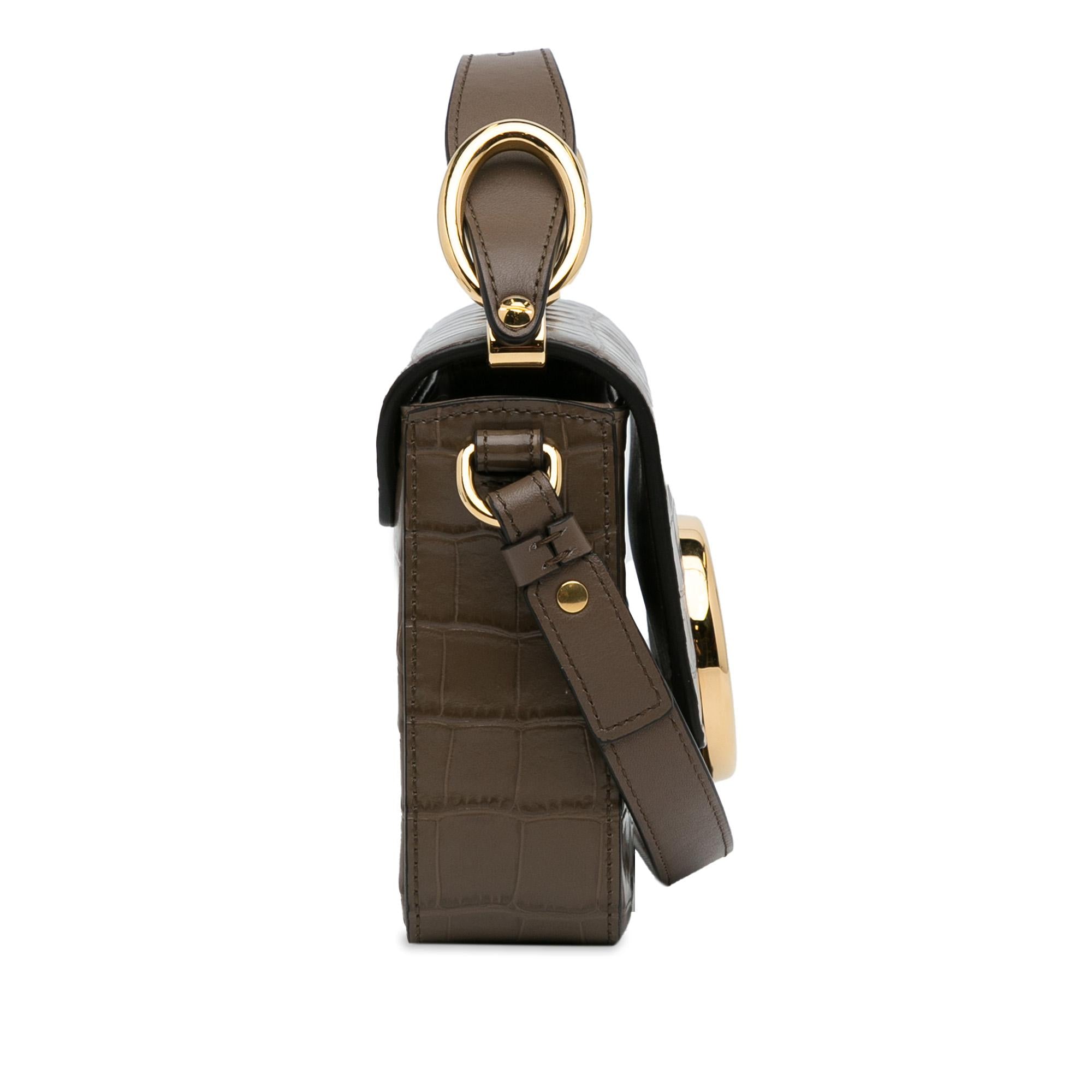 Chloe Mini C Embossed Leather Satchel (SHG-mgwxli)