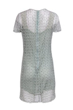 Chloe - Mint Green Shift Dress w/ Embroidered Overlay Sz S