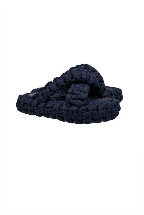 Chloe - Navy Woven Braided 
