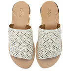Chloe Perforated Leather Studded Camille Sandals - Size 7.5 / 37.5 (SHF-whCq5m)