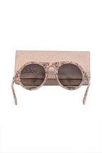 Chloe - Pink Recycled Acetate Round Sunglasses