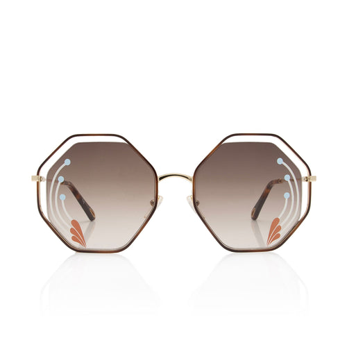 Chloe Poppy Oversized Octagonal Sunglasses (SHF-9heQfY)