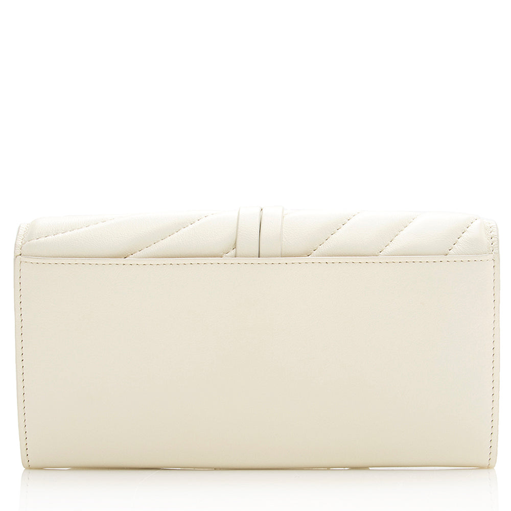 Chloe Quilted Leather Alphabet Wallet (SHF-20287)