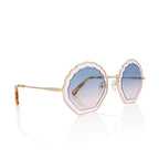 Chloe Round Scalloped Sunglasses (SHF-18226)