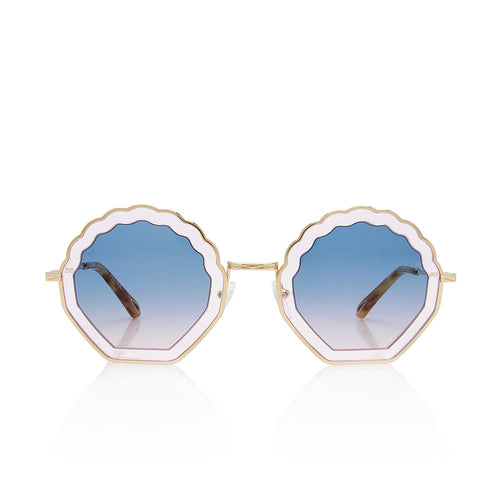 Chloe Round Scalloped Sunglasses - FINAL SALE (SHF-18227)