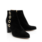 Chloe Suede Grommet Booties - Size 8 / 38 (SHF-19874)
