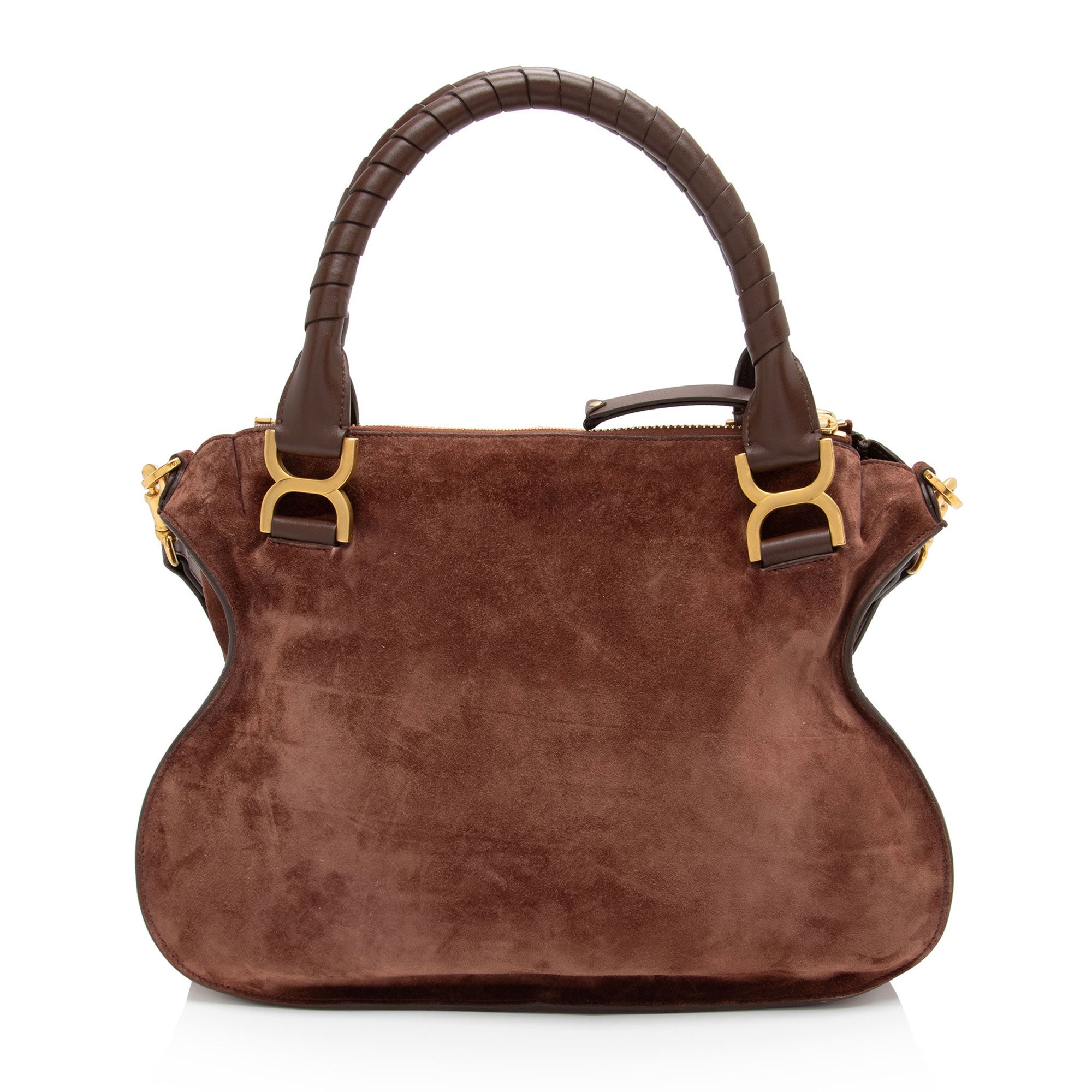 Chloe Suede Marcie Medium Satchel (SHF-9KssaD)