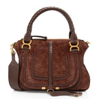 Chloe Suede Marcie Medium Satchel (SHF-9KssaD)