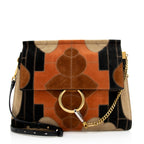Chloe Suede Patchwork Faye Medium Shoulder Bag (SHF-18803)