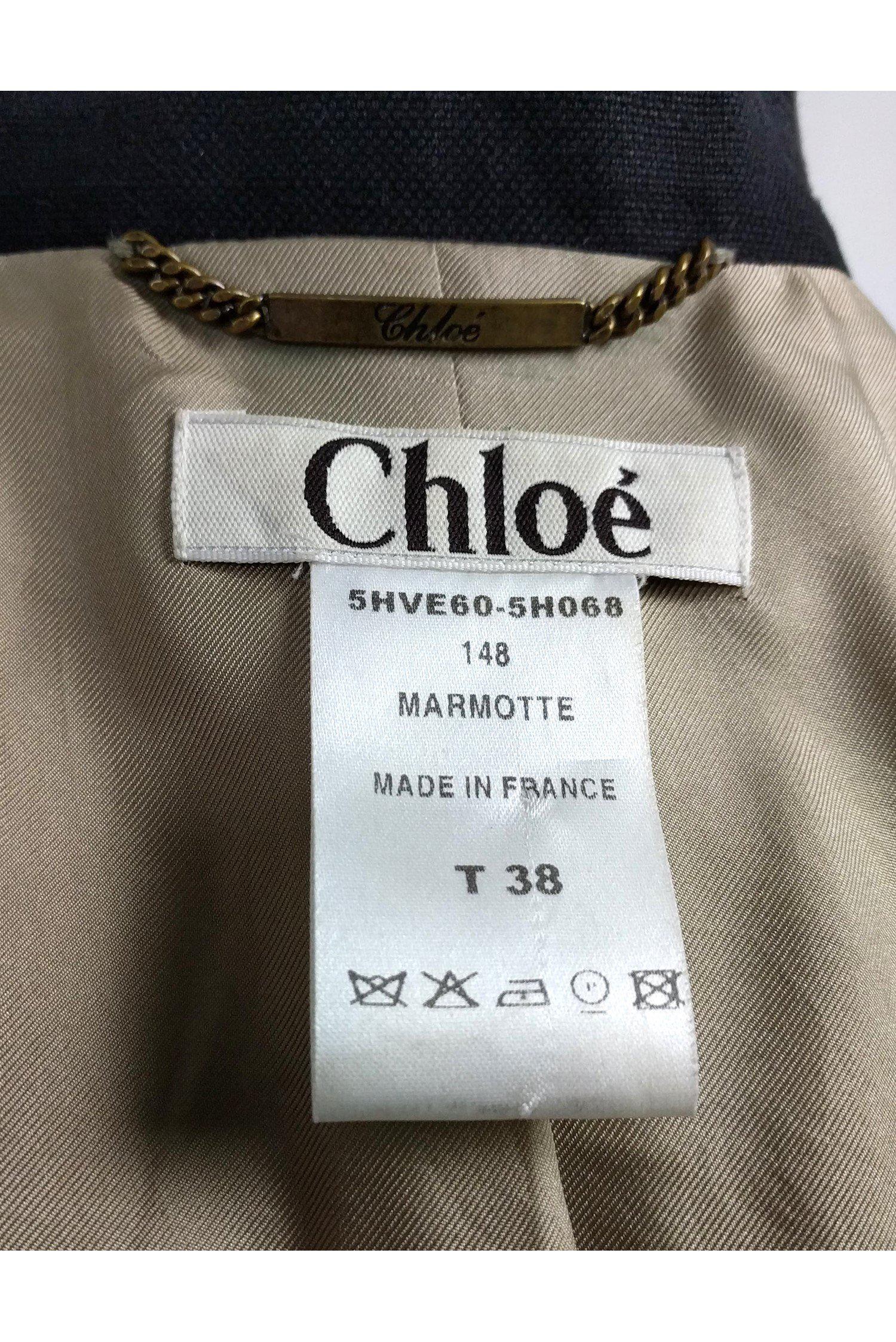 Chloe - Tan Striped Sequin Jacket Sz 6