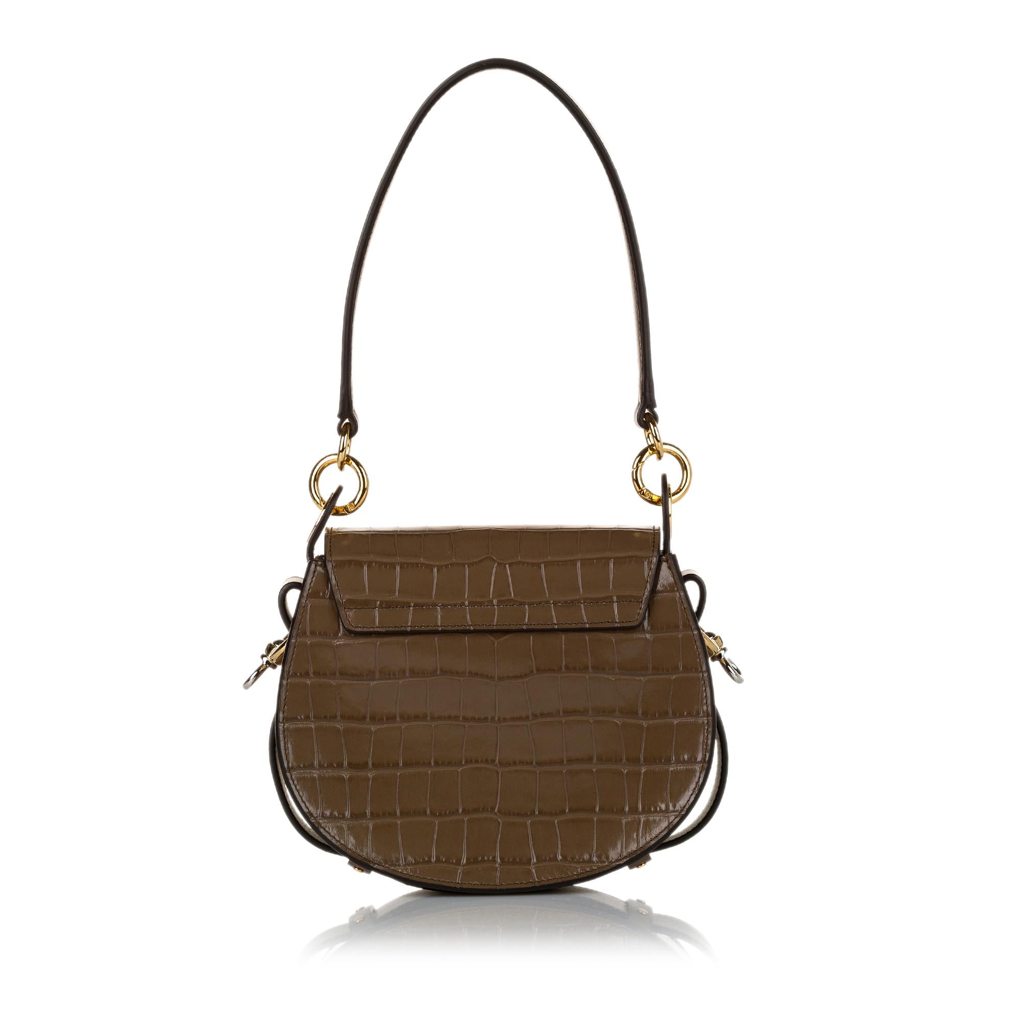 Chloe Tess Embossed Leather Satchel (SHG-34299)