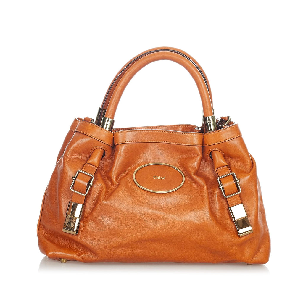 Chloe Victoria Leather Satchel (SHG-23781)