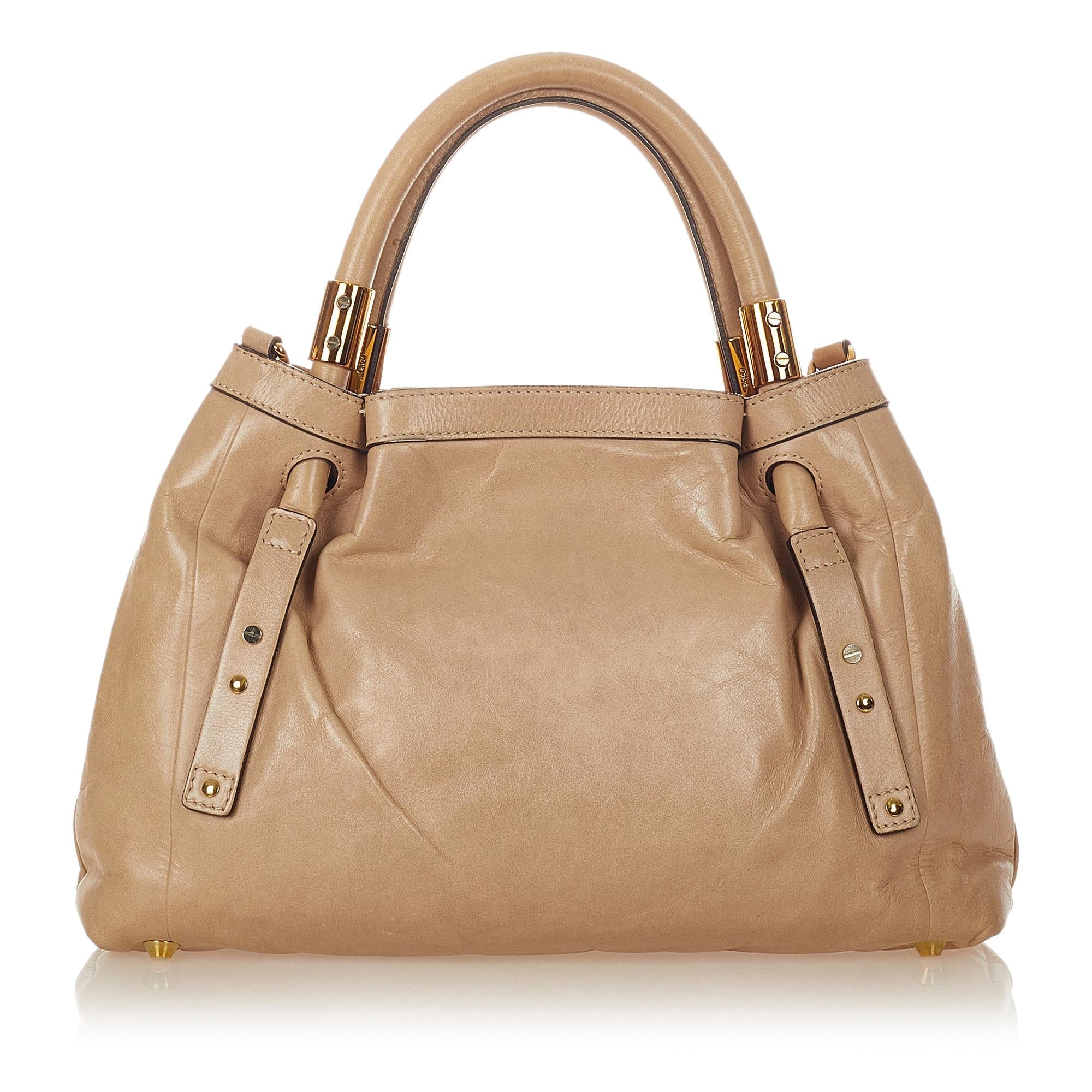 Chloe Victoria Leather Satchel (SHG-26623)