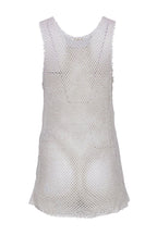 Chloe - White Crochet & Lace Tank Sz M