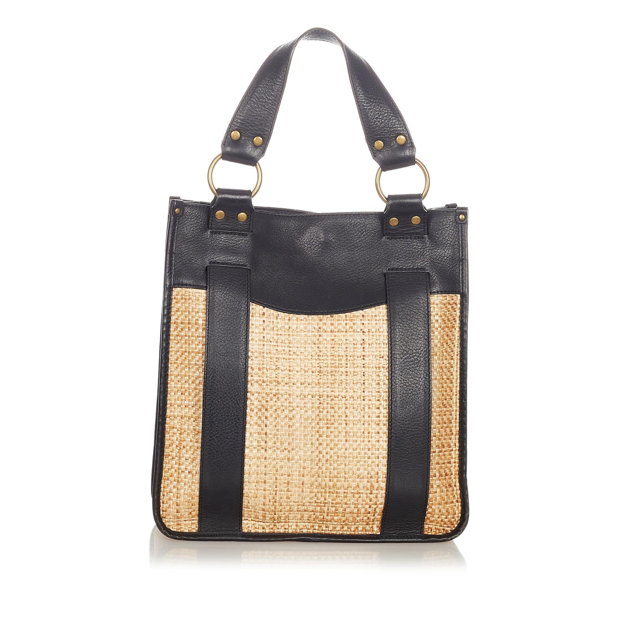Chloe Woven Straw Shoulder Bag (SHG-23251)