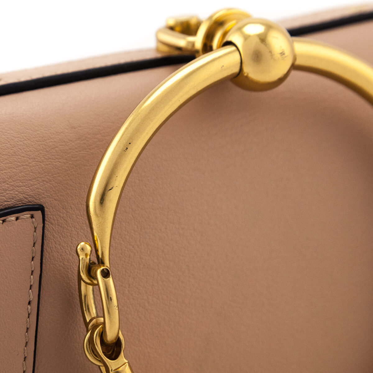 Chloe Biscotti Beige Calfskin & Suede Small Nile Bracelet Bag