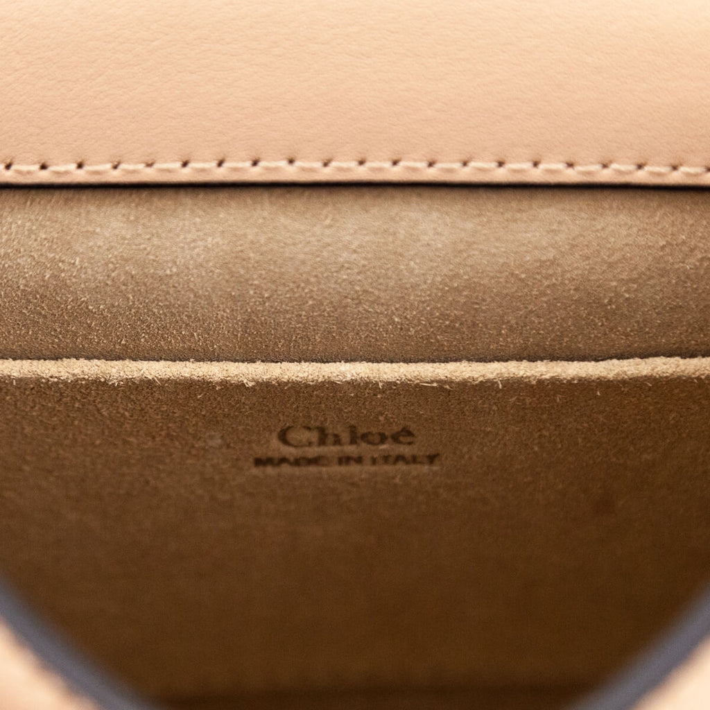 Chloe Biscotti Beige Calfskin & Suede Small Nile Bracelet Bag