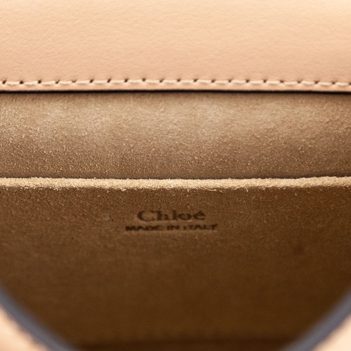 Chloe Biscotti Beige Calfskin & Suede Small Nile Bracelet Bag