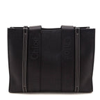 Chloe Black Calfskin Medium Woody Tote