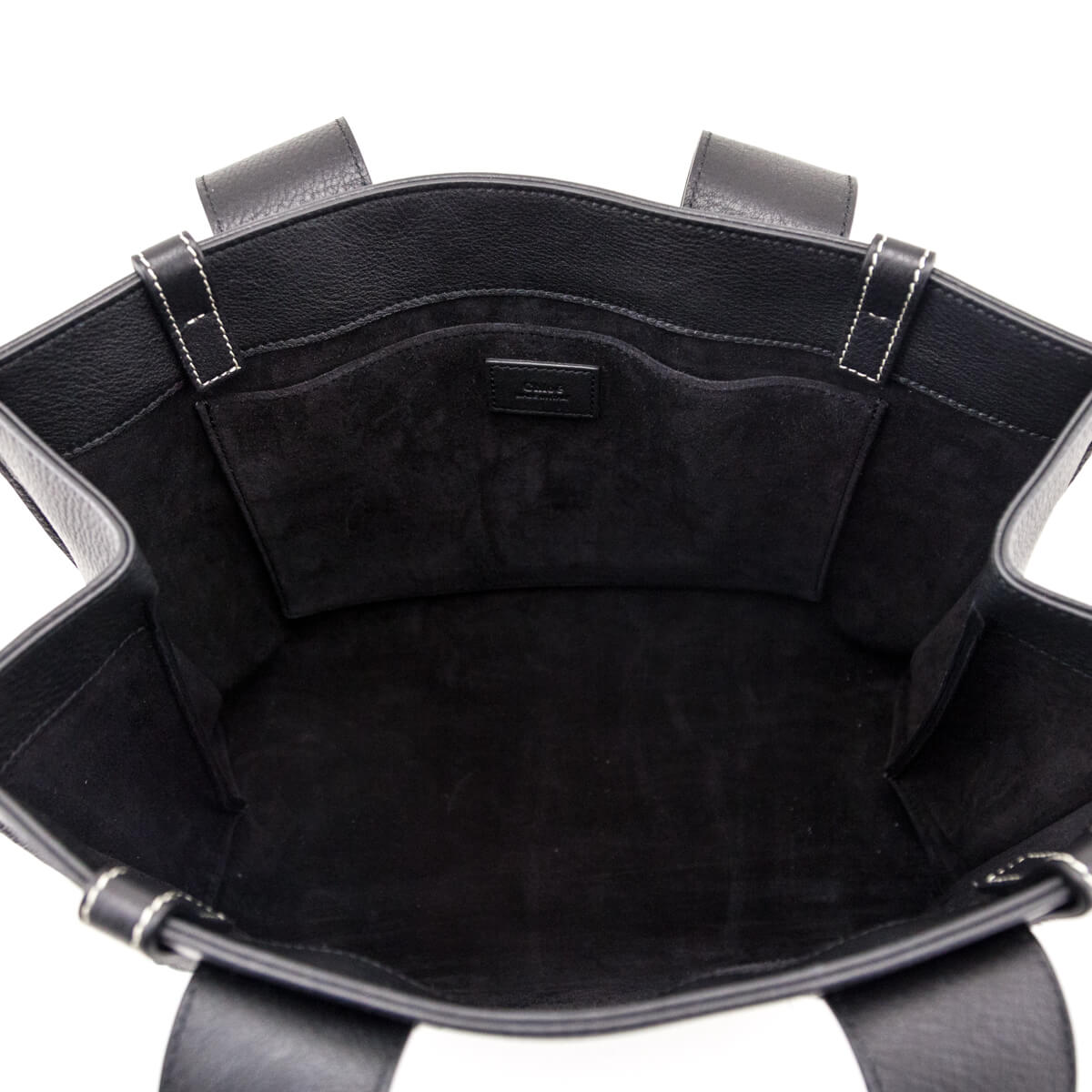Chloe Black Calfskin Medium Woody Tote