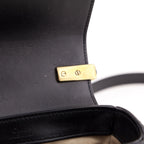 Chloe Black Calfskin Suede Mini C Crossbody Bag