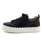 Chloe Black Leather Low Top Lauren Sneakers Size US 6 | EU 36