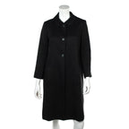 Chloe Black Linen Car Coat Size L | US 10 | FR 42