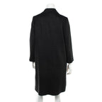 Chloe Black Linen Car Coat Size L | US 10 | FR 42