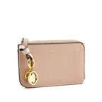 Chloe Blush Nude Grained Calfskin Alphabet Card Holder