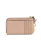 Chloe Blush Nude Grained Calfskin Alphabet Card Holder