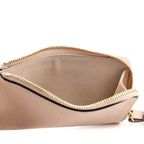 Chloe Blush Nude Grained Calfskin Alphabet Card Holder