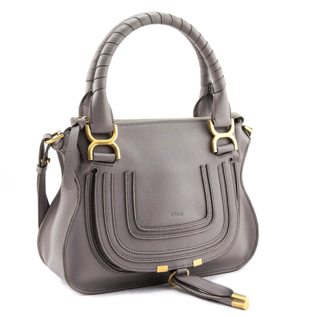 Chloe Cashmere Grey Calfskin Small Marcie Satchel