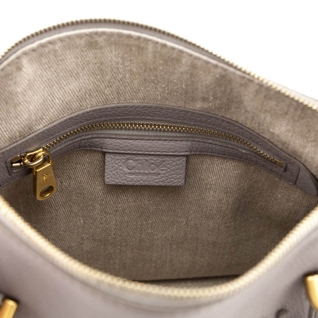 Chloe Cashmere Grey Calfskin Small Marcie Satchel
