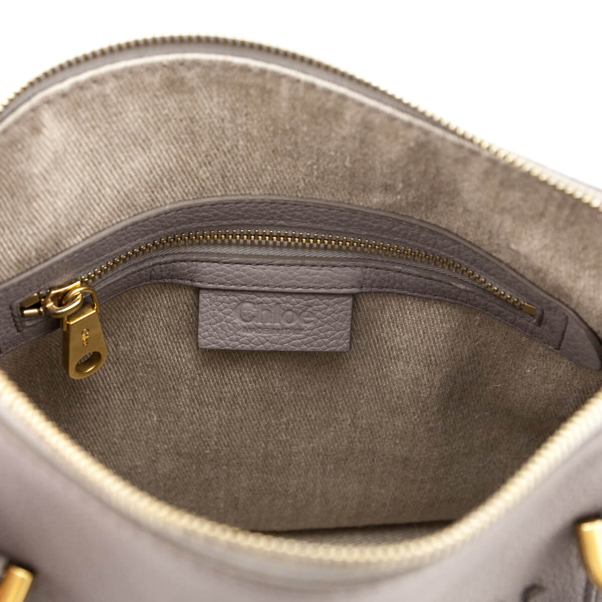 Chloe Cashmere Grey Calfskin Small Marcie Satchel