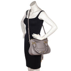 Chloe Cashmere Grey Calfskin Small Marcie Satchel