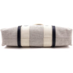 Chloe Linen Canvas & Calfskin Large Woody Tote