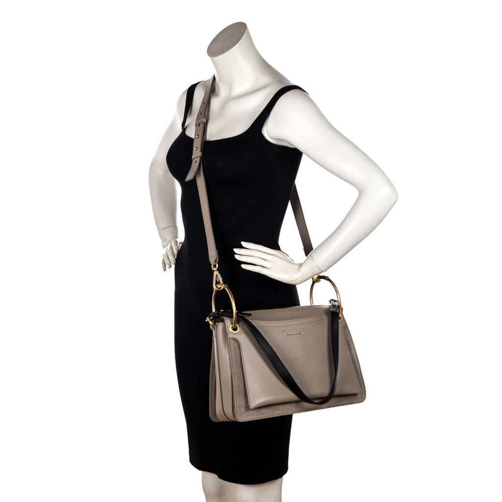 Chloe Motley Grey Medium Roy Shoulder Bag