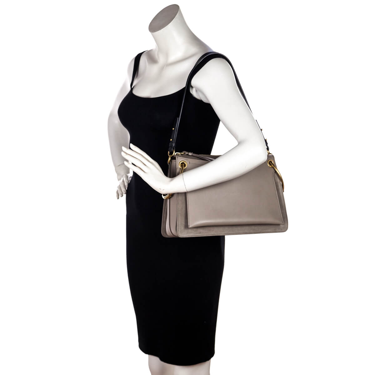 Chloe Motley Grey Medium Roy Shoulder Bag