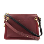 Chloe Plum Leather & Suede Medium Roy Shoulder Bag