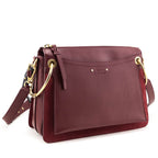 Chloe Plum Leather & Suede Medium Roy Shoulder Bag