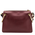 Chloe Plum Leather & Suede Medium Roy Shoulder Bag