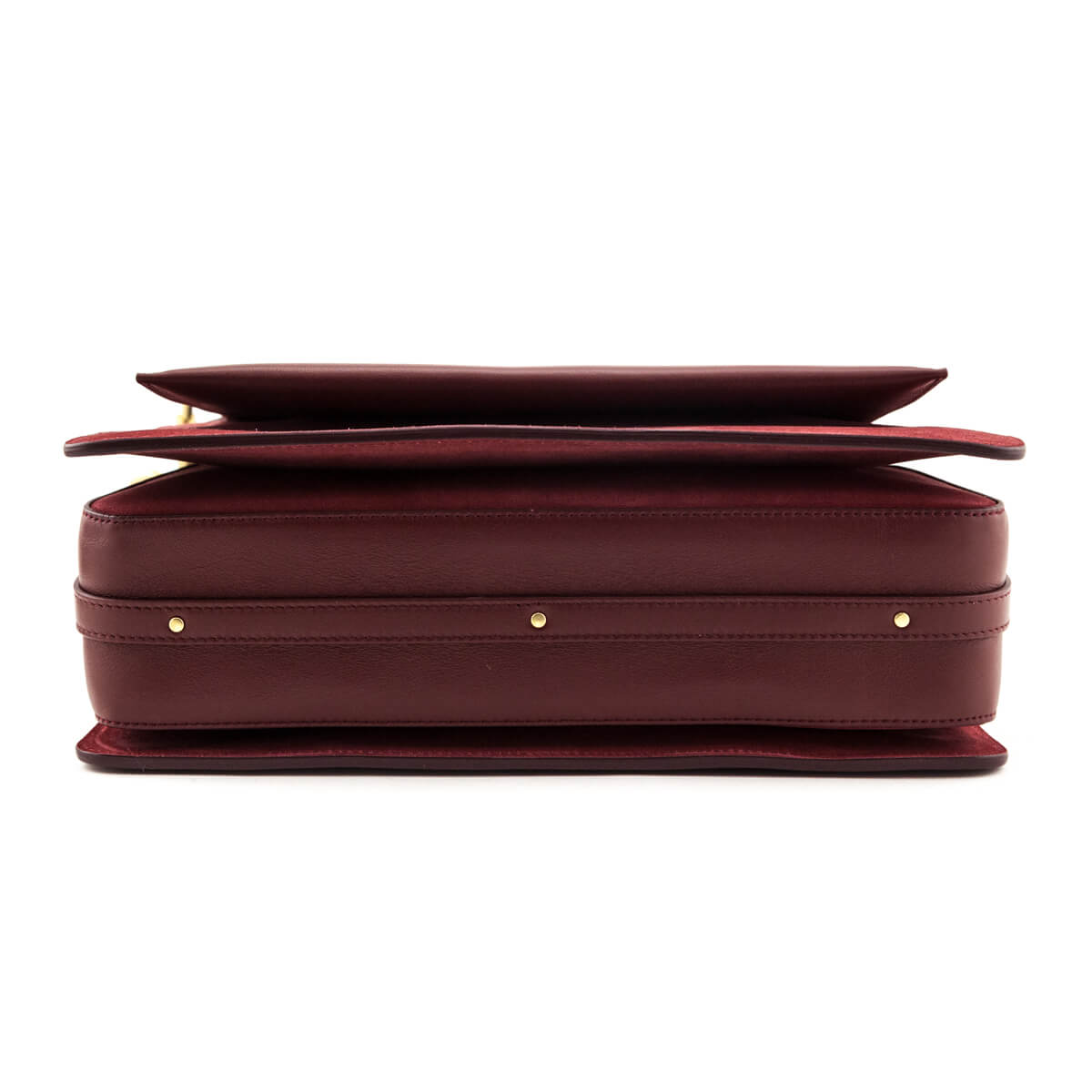 Chloe Plum Leather & Suede Medium Roy Shoulder Bag