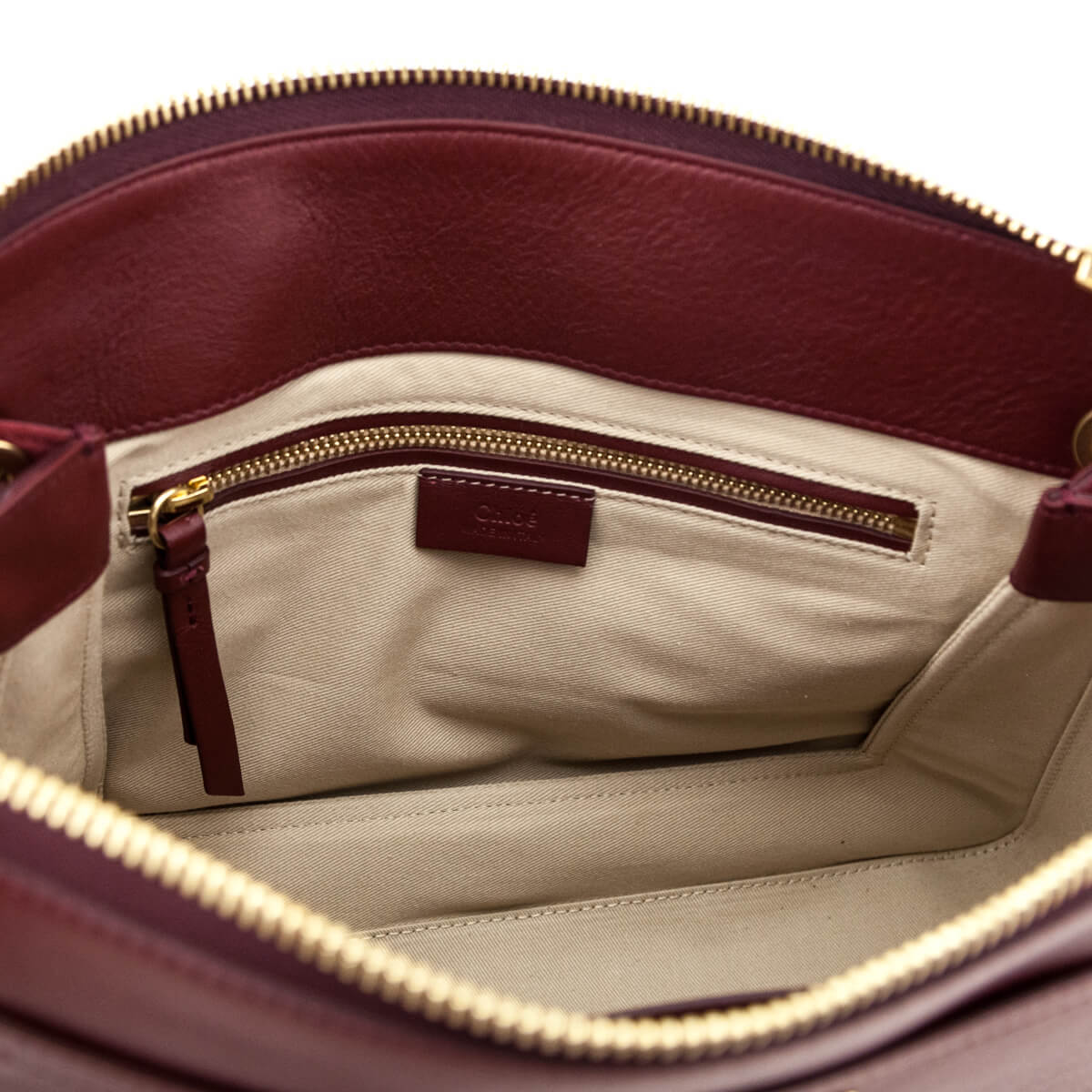 Chloe Plum Leather & Suede Medium Roy Shoulder Bag