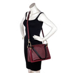 Chloe Plum Leather & Suede Medium Roy Shoulder Bag