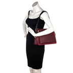 Chloe Plum Leather & Suede Medium Roy Shoulder Bag