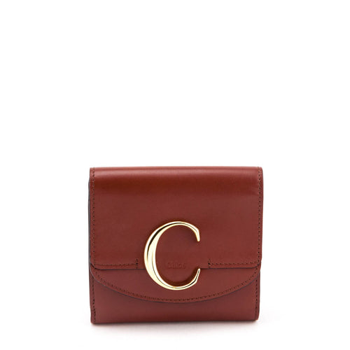 Chloe Sepia Brown Calfskin C Wallet