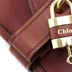 Chloe Sepia Brown Shiny Goatskin & Calfskin Aby Chain Shoulder Bag