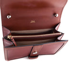 Chloe Sepia Brown Shiny Goatskin & Calfskin Aby Chain Shoulder Bag