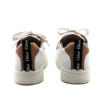 Chloe White & Tan Leather Low Top Lauren Sneakers Size US 6 | US 36