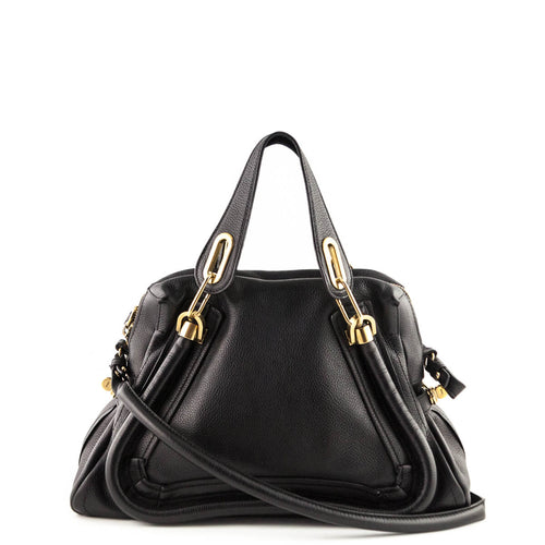 Chloe Black Pebbled Leather Medium Paraty